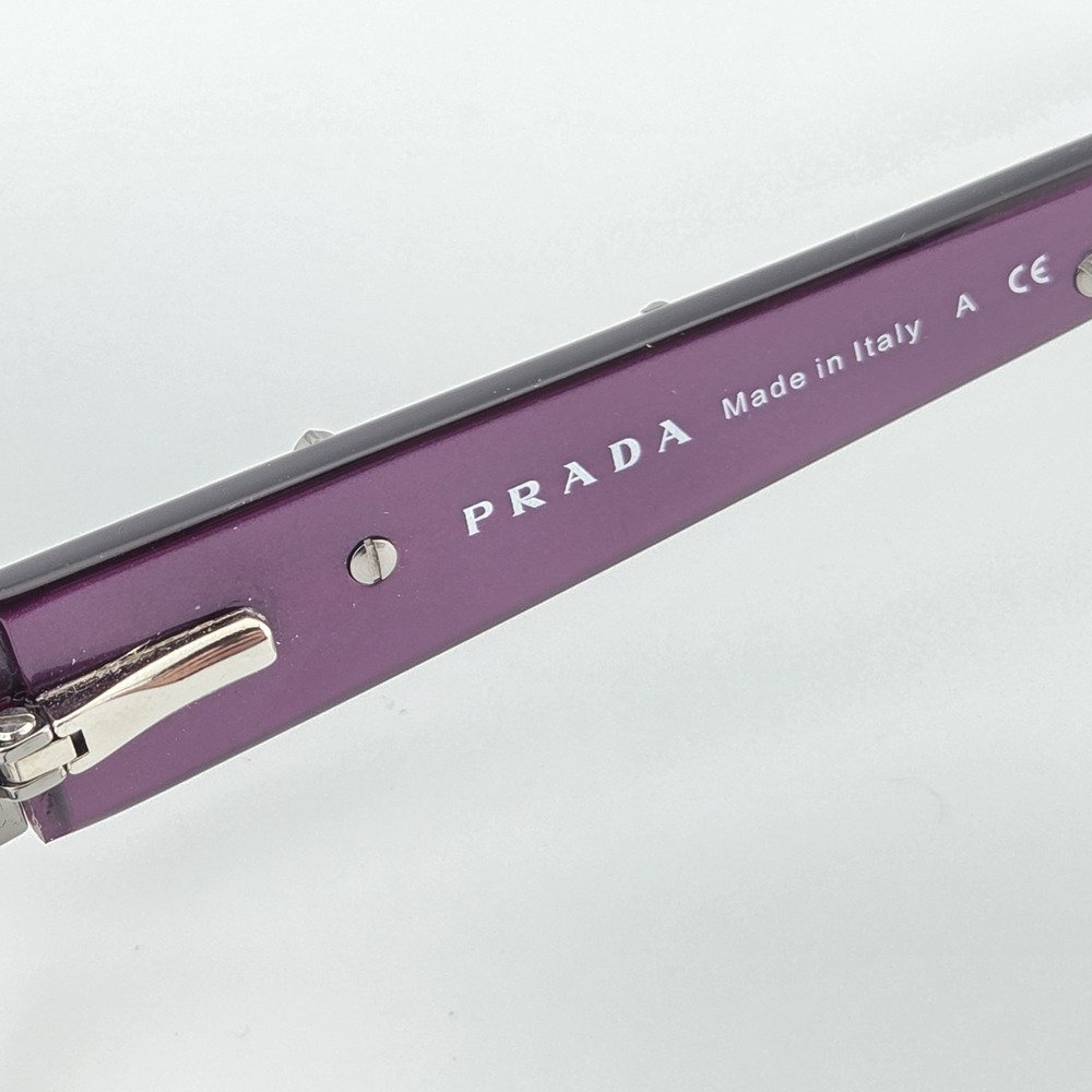 Prada VPR 58L Eyeglasses - FRAME ONLY - 5AV-1O1 Gunmetal Plum Italy 51-14-135 - Picture 12 of 16